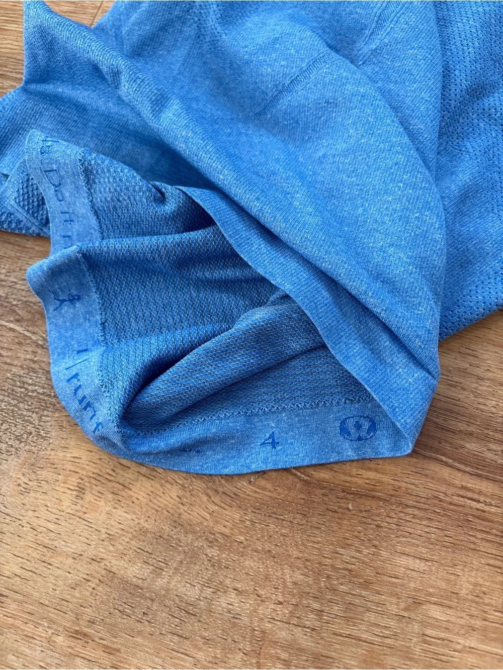 lululemon athletica Blue Racerback Tank with Center Mesh Panel